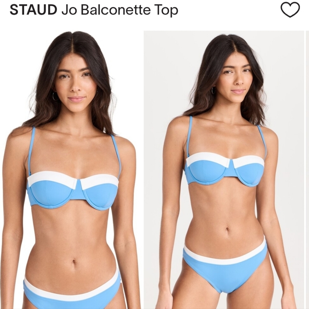 STAUD NWT Jo Balconette Bikini Top